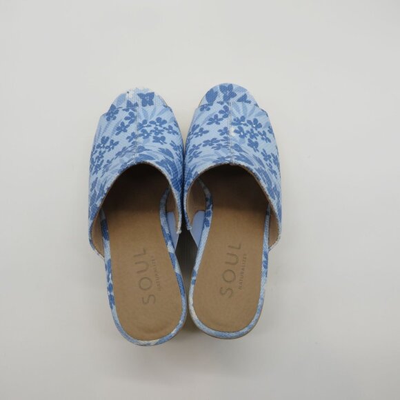 Soul Naturalizer Women's Blue Floral Print Wedge Sandals 9.5 NEW - Picture 4 of 6